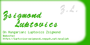 zsigmond luptovics business card